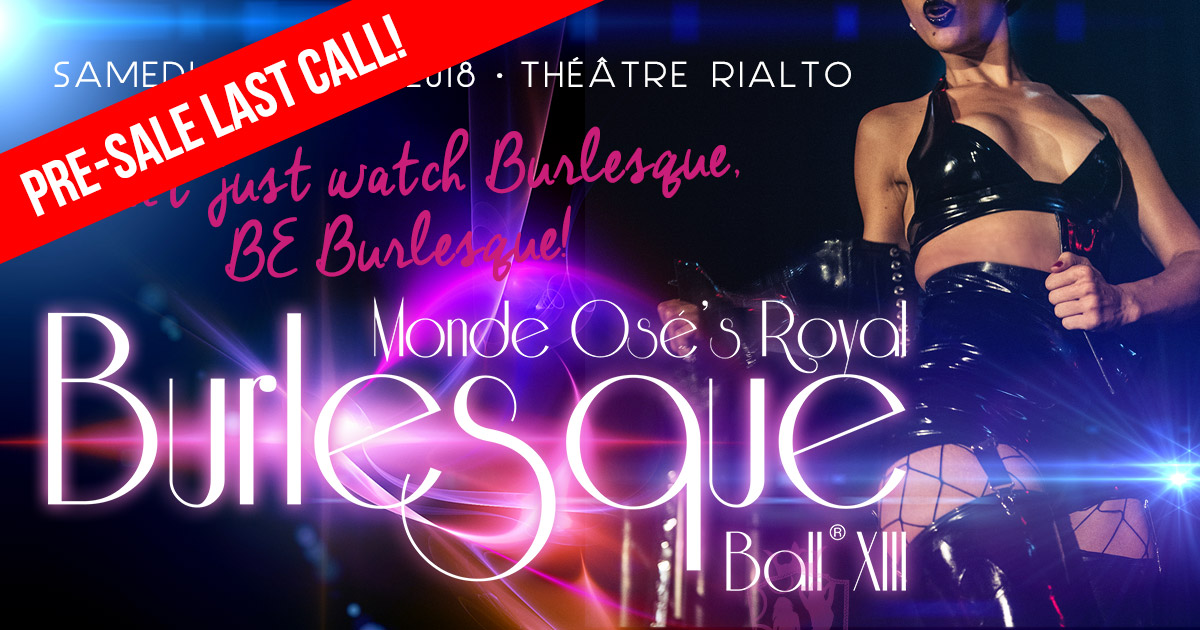 Burlesque Ball 2018 - Pre-sale Last call!